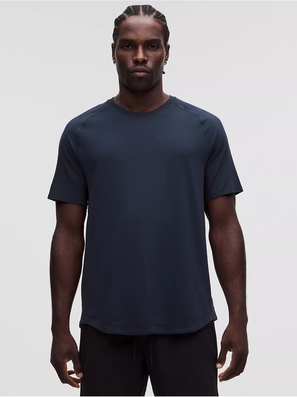 lululemon athletica Men's Navy Short Sleeve Athletic Tee